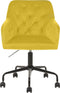 ANTARES - Bureaustoel - Geel - Fluweel
