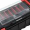 vidaXL - Gereedschapskist - 65x28x31,5 - cm - zwart - en - rood