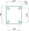 Tarsus Zwenkwiel 160 mm - Slijtvast Rubber - 250 kg Draagvermogen - Blauw