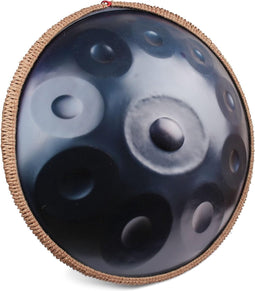 ANTETOK Handpan Tongtrommel - D Mineur 10 Tonen Stalen Trommel, 22 Inch Harmonische Percussie met Draagtas en Drumsticks, Handgemaakte Healing Muziek Drum (Donkerblauw)