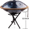 ANTETOK Handpan Tongtrommel - D Mineur 10 Tonen Stalen Trommel, 22 Inch Harmonische Percussie met Draagtas en Drumsticks, Handgemaakte Healing Muziek Drum (Donkerblauw)