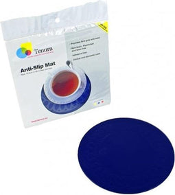 Anti-slip matten rond - 19 cm blauw - Able2