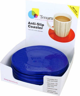 Anti-slip matten rond - rood 14 cm display 25 st - Able2