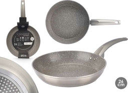 Antiaanbakpan Zilverkleurig Aluminium 26 cm Inductie