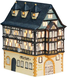 Antieke Huis - kerst decoratie - kerst versiering - (10 cm)