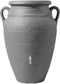 Antique amphore regenton antraciet 600 liter met plantenbak