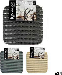 Antislipmat Kinvara SJ-A106 Wit Plastic 32 x 32 cm Set 2 Onderdelen (24 Stuks)