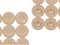 Antislipmat voor in de douche Beige PVC 54 x 54 x 1 cm (6 Stuks)