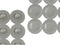 Antislipmat voor in de douche Grijs PVC 68 x 36 x 1 cm (6 Stuks)