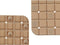Antislipmat voor in de douche Ruiten Beige PVC 50,3 x 50,3 x 0,7 cm (6 Stuks)