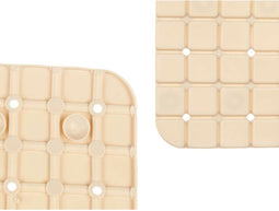 Antislipmat voor in de douche Ruiten Beige PVC 67,7 x 38,5 x 0,7 cm (6 Stuks)