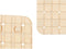 Antislipmat voor in de douche Ruiten Beige PVC 67,7 x 38,5 x 0,7 cm (6 Stuks)