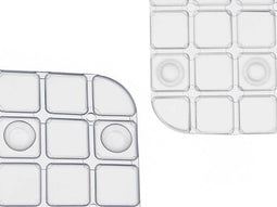 Antislipmat voor in de douche Ruiten Transparant PVC 67,7 x 38,5 x 0,7 cm (6 Stuks)