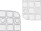 Antislipmat voor in de douche Ruiten Transparant PVC 67,7 x 38,5 x 0,7 cm (6 Stuks)