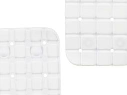 Antislipmat voor in de douche Ruiten Wit PVC 67,7 x 38,5 x 0,7 cm (6 Stuks)
