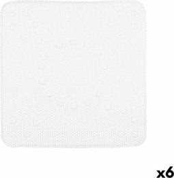 Antislipmat voor in de douche Wit PVC 53 x 52,5 x 1 cm (6 Stuks)