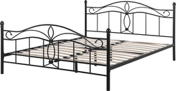 ANTLIA - Tweepersoonsbed - Zwart - 160 x 200 cm - Metaal