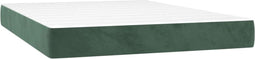 vidaXL - Pocketveringmatras - 140x190x20 - cm - fluweel - donkergroen