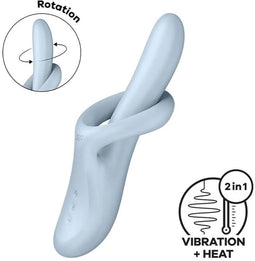 Satisfyer - Heat Flex 4 - Verwarmende Rabbit Vibrator - Lichtblauw