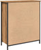 vidaXL - Dressoir - 70x30x80 - cm - bewerkt - hout - artisanaal - eikenkleur