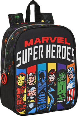 Kinderrugzak The Avengers Super heroes Zwart (22 x 27 x 10 cm)
