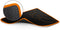 Krom Knout Speed Black - Muismat - Optimaal glijoppervlak M 320x270x3mm - Oranje