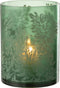 J-Line windlicht Bloemen - glas - groen - extra large
