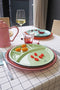 CABANAZ - bord, keramiek, FONDUE PLATE, groen