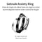 Anxiety Ring - (2 ringen) - Stress Ring - Fidget Ring - Anxiety Ring For Finger - Draaibare Ring - Spinning Ring - Zilver-Zwart kleurig RVS - (17.25 mm / maat 54)