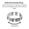 Anxiety Ring - (Bloemetjes) - Stress Ring - Fidget Ring - Draaibare Ring - Fidget Toys - Spinner Ring - Zilverkleurig RVS - (16.50 mm / maat 52)
