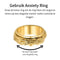 Anxiety Ring - (Draak) - Stress Ring - Fidget Ring - Anxiety Ring For Finger - Draaibare Ring - Spinning Ring - Goudkleurig RVS - (18.00 mm / maat 57)