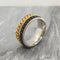 Anxiety Ring - (Dubbele Ketting) - Stress Ring - Fidget Ring - Anxiety Ring For Finger - Draaibare Ring - Spinning Ring - Zwart-Goud kleurig RVS - (17.50mm / maat 55)