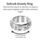 Anxiety Ring - (Egypte) - Stress Ring - Fidget Ring - Anxiety Ring For Finger - Draaibare Ring - Spinning Ring - Zilverkleurig RVS - (16.50 mm / maat 52)