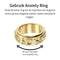 Anxiety Ring - (Egypte) - Stress Ring - Fidget Ring - Anxiety Ring For Finger - Draaibare Ring - Spinning Ring - Goudkleurig RVS - (19.00 mm / maat 60)