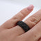 Anxiety Ring - (Egypte) - Stress Ring - Fidget Ring - Anxiety Ring For Finger - Draaibare Ring - Spinning Ring - Zwartkleurig RVS - (20.75 mm / maat 65)