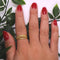Anxiety Ring - (Golf) - Stress Ring - Fidget Ring - Anxiety Ring For Finger - Draaibare Ring Dames - Spinning Ring - Spinner Ring - (Zilver 925) Gold-Plated