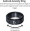 Anxiety Ring - (Grieks) - Stress Ring - Fidget Ring - Anxiety Ring For Finger - Draaibare Ring - Spinning Ring - Zwartkleurig RVS - (19.75 mm / maat 62)