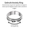 Anxiety Ring - (Hartjes) - Stress Ring - Fidget Ring - Draaibare Ring - Spinning Ring - Spinner Ring - Zilverkleurig RVS - (17.25 mm / maat 54)