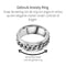 Anxiety Ring - (Ketting) - Stress Ring - Fidget Ring - Anxiety Ring For Finger - Draaibare Ring - Angst Ring - Zilver-Zilver kleurig RVS - (19.25mm / maat 60)