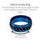 Anxiety Ring - (Ketting) - Stress Ring - Fidget Ring - Anxiety Ring For Finger - Draaibare Ring - Spinning Ring - Blauw-Grijs kleurig RVS - (20.75mm / maat 65)