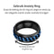 Anxiety Ring - (Ketting) - Stress Ring - Fidget Ring - Anxiety Ring For Finger - Draaibare Ring - Spinning Ring - Zwart-Blauw - (19.75mm / maat 62)