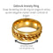 Anxiety Ring - (Ketting) - Stress Ring - Fidget Ring - Anxiety Ring For Finger - Draaibare Ring - Spinning Ring - Goud-Goud kleurig RVS - (17.50mm / maat 55)