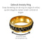Anxiety Ring - (Ketting) - Stress Ring - Fidget Ring - Anxiety Ring For Finger - Draaibare Ring - Spinning Ring - Goud-Zwart - (20.75mm / maat 65)