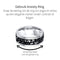Anxiety Ring - (Ketting) - Stress Ring - Fidget Ring - Anxiety Ring For Finger - Draaibare Ring - Spinning Ring - Zilver-Zwart - (22.25mm / maat 70)