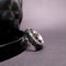 Anxiety Ring - (Ketting) - Stress Ring - Fidget Ring - Anxiety Ring For Finger - Draaibare Ring - Spinning Ring - Zilver-Zwart kleurig RVS - (20.75mm / maat 65)