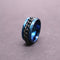 Anxiety Ring - (Ketting) - Stress Ring - Fidget Ring - Anxiety Ring For Finger - Draaibare Ring - Spinning Ring - Blauw-Grijs kleurig RVS - (19.75mm / maat 62)