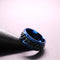 Anxiety Ring - (Ketting) - Stress Ring - Fidget Ring - Anxiety Ring For Finger - Draaibare Ring - Spinning Ring - Blauw-Grijs kleurig RVS - (18.50mm / maat 58)
