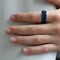 Anxiety Ring - (Ketting) - Stress Ring - Fidget Ring - Anxiety Ring For Finger - Draaibare Ring - Spinning Ring - Blauw-Grijs kleurig RVS - (18.50mm / maat 58)