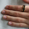 Anxiety Ring - (Ketting) - Stress Ring - Fidget Ring - Anxiety Ring For Finger - Draaibare Ring - Spinning Ring - Goud-Zwart kleurig RVS - (18.50mm / maat 58)