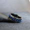 Anxiety Ring - (Ketting) - Stress Ring - Fidget Ring - Anxiety Ring For Finger - Draaibare Ring - Angst Ring - Zwart-Blauw kleurig RVS - (23.25mm / maat 73)